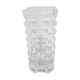 Vase ancien verre transparent 4 faces annees 60