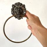 Lion head wall towel holder