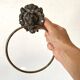 Lion head wall towel holder