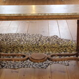 Console old feet wood and marble top