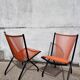 Paire Chaises pliantes scoubidou 1970's