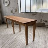 Oak and pine farmhouse console table