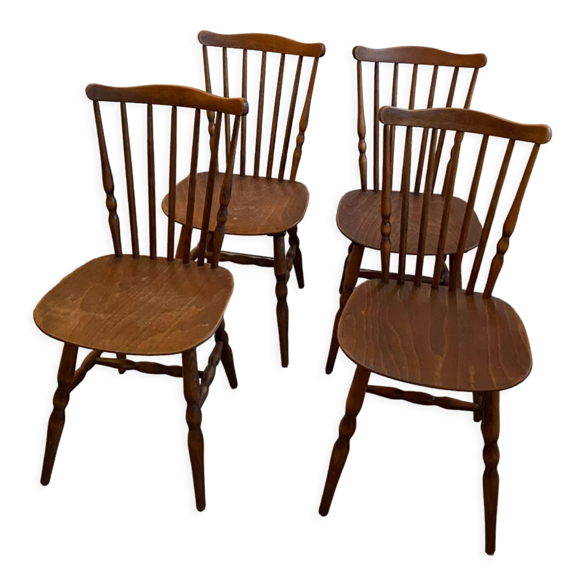4 chaises de bistrot vintage Baumann