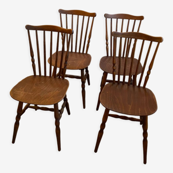 4 chaises de bistrot vintage Baumann