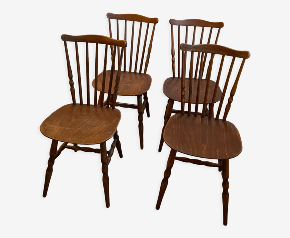 4 chaises de bistrot vintage Baumann