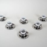 Set of porcelain cups, Italian design, 1980s, production: Italy