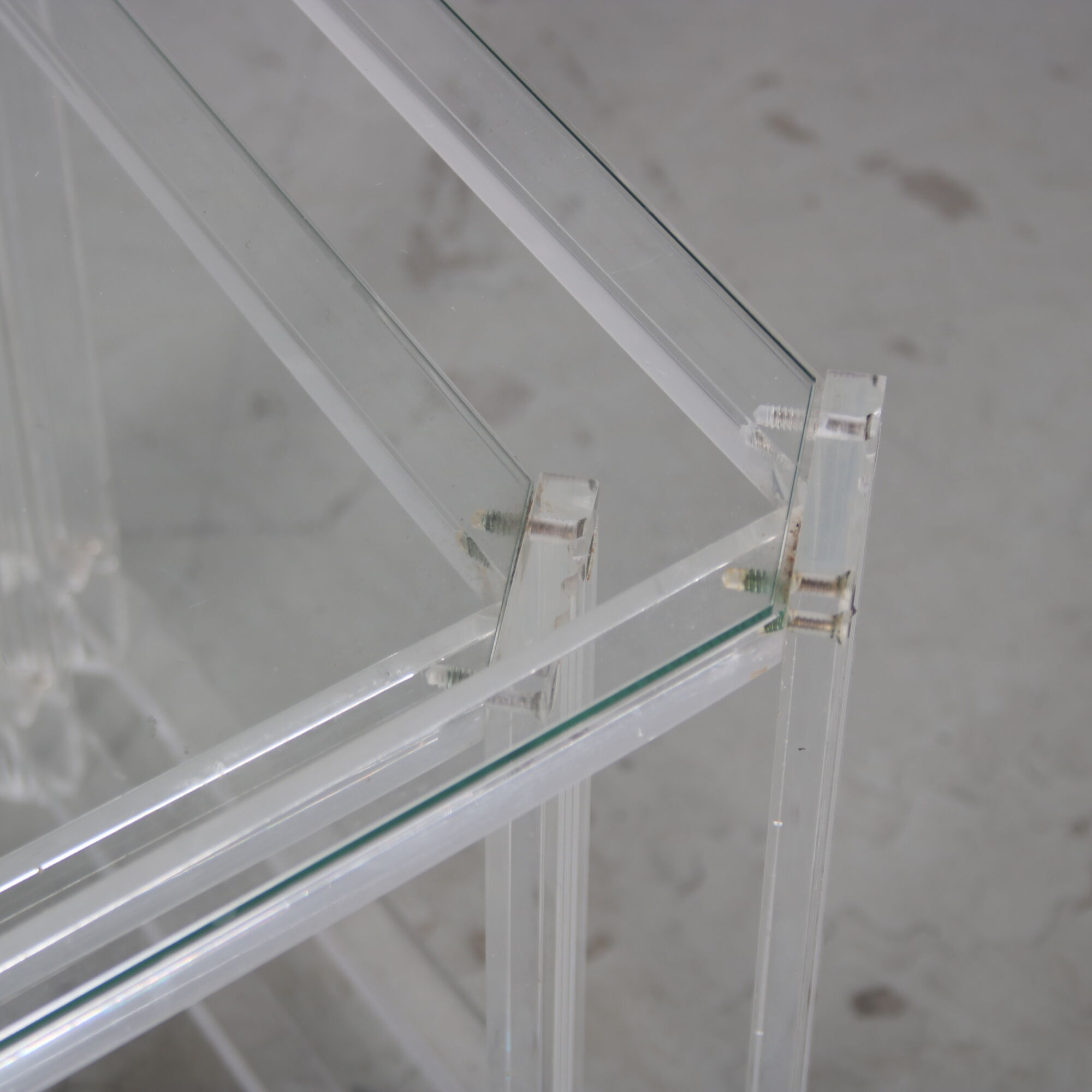 1970s Pair of acrylic nesting tables from Italy