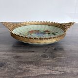 Antique celadon porcelain bowl mounted in gilded bronze, 19th century.