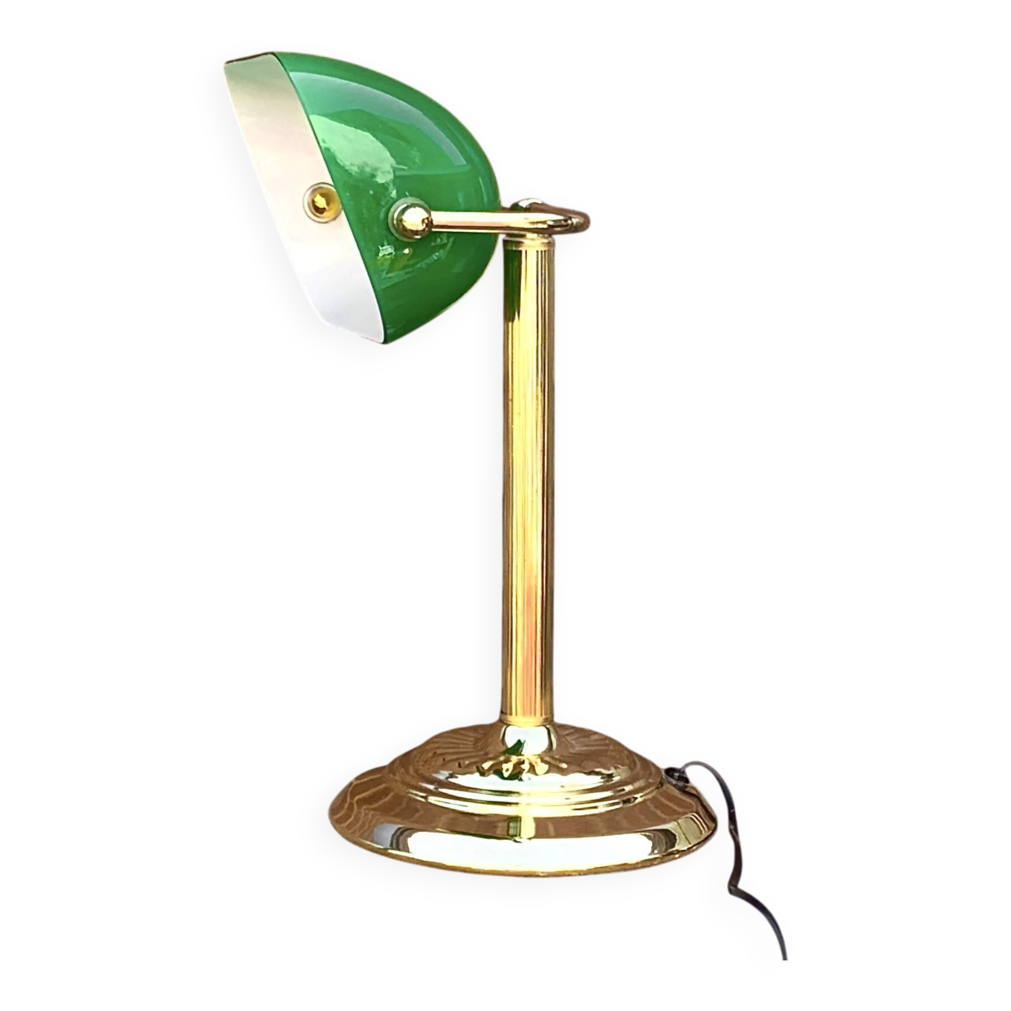 Vintage Banker's Lamp - Green Notary Lamp