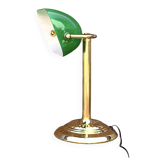 Lampe du banquier vintage – lampe de notaire verte