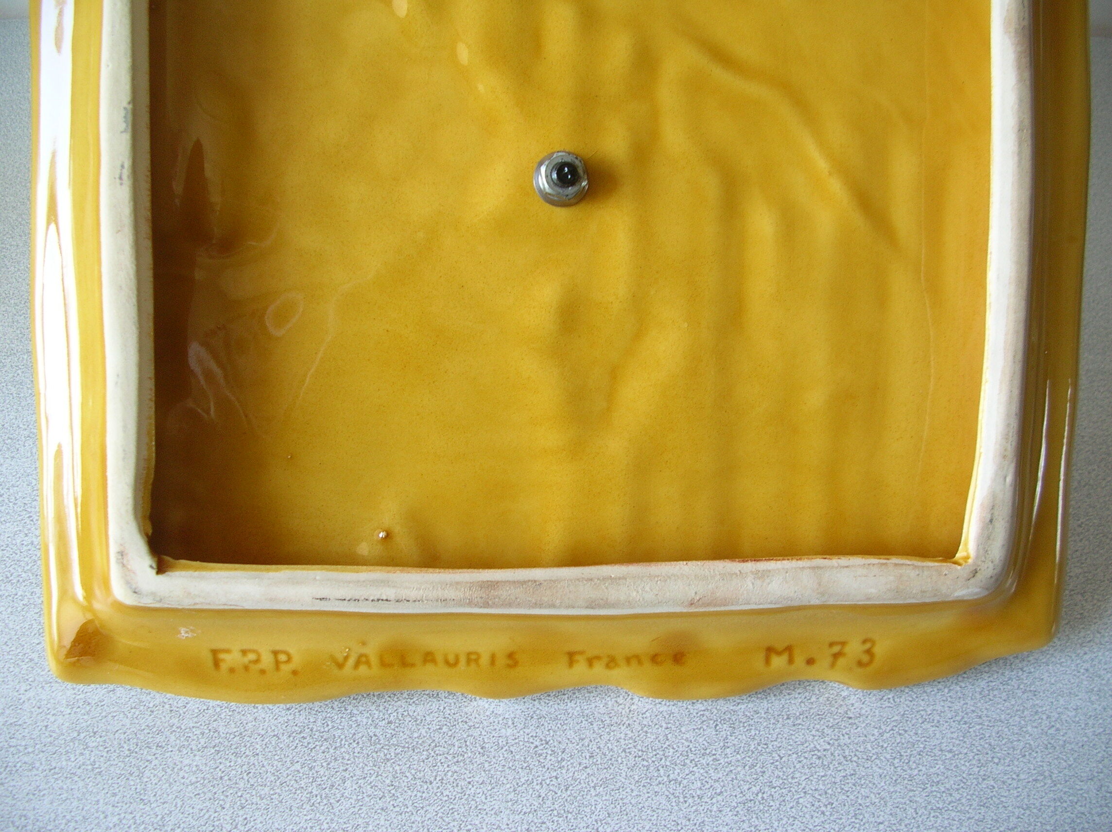 Former Vallauris France ceramic cheese tray from the 1970s