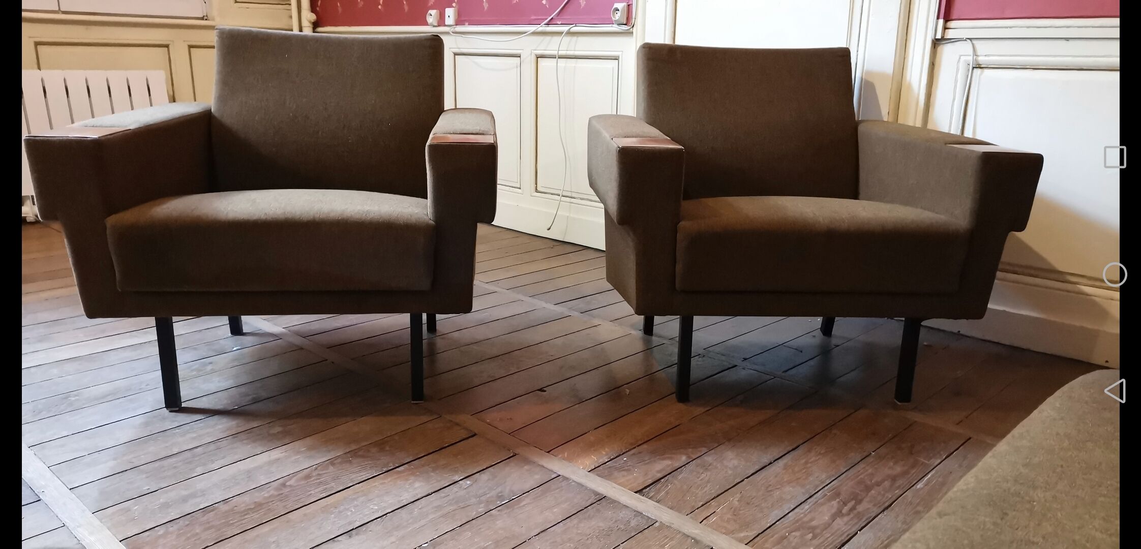 Sofa sofa daybed convertible 60 years 70 khaki