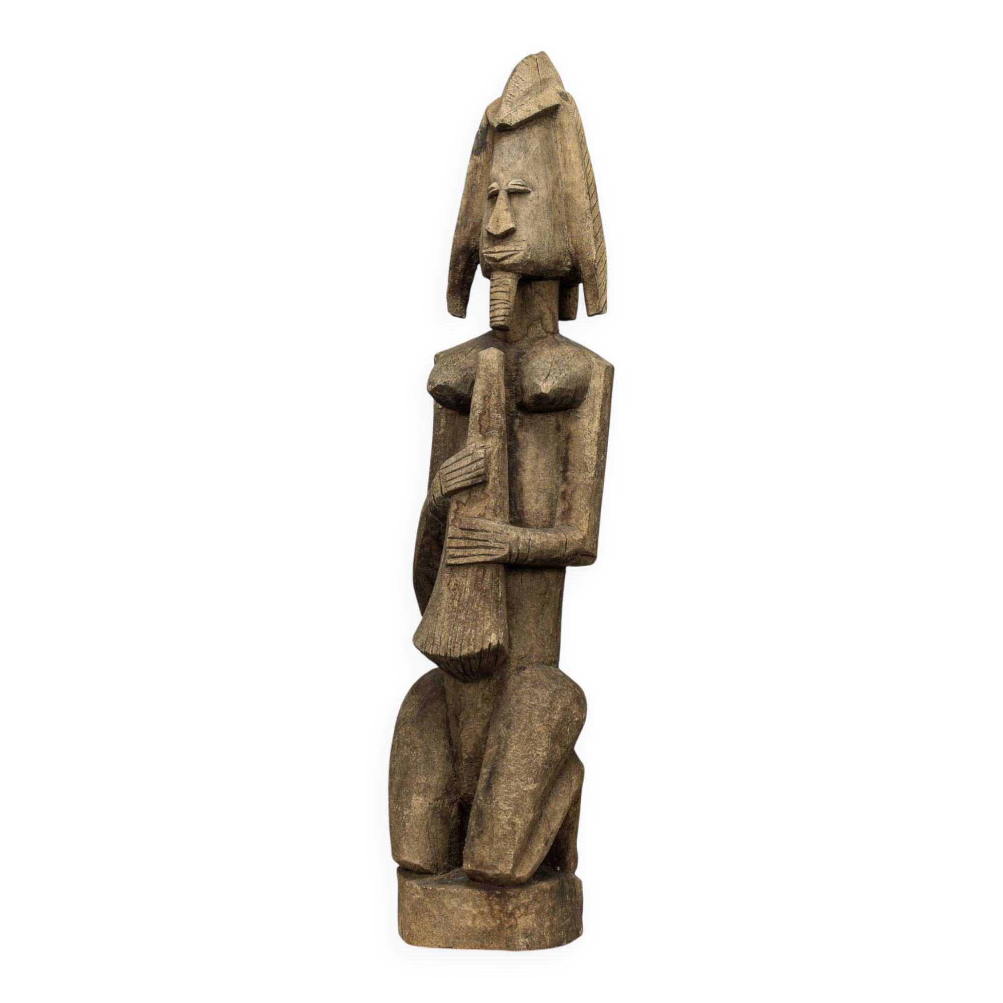 Hand-carved Dogon style female sculpture, Africa, 1970s