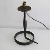 Brutalist hammered iron lamp from the 1950s.