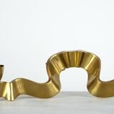 Pair of gilded bronze wall lamps, France, 1940