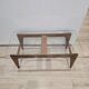 Table basse vintage en bois et verre – Design scandinave 50’s