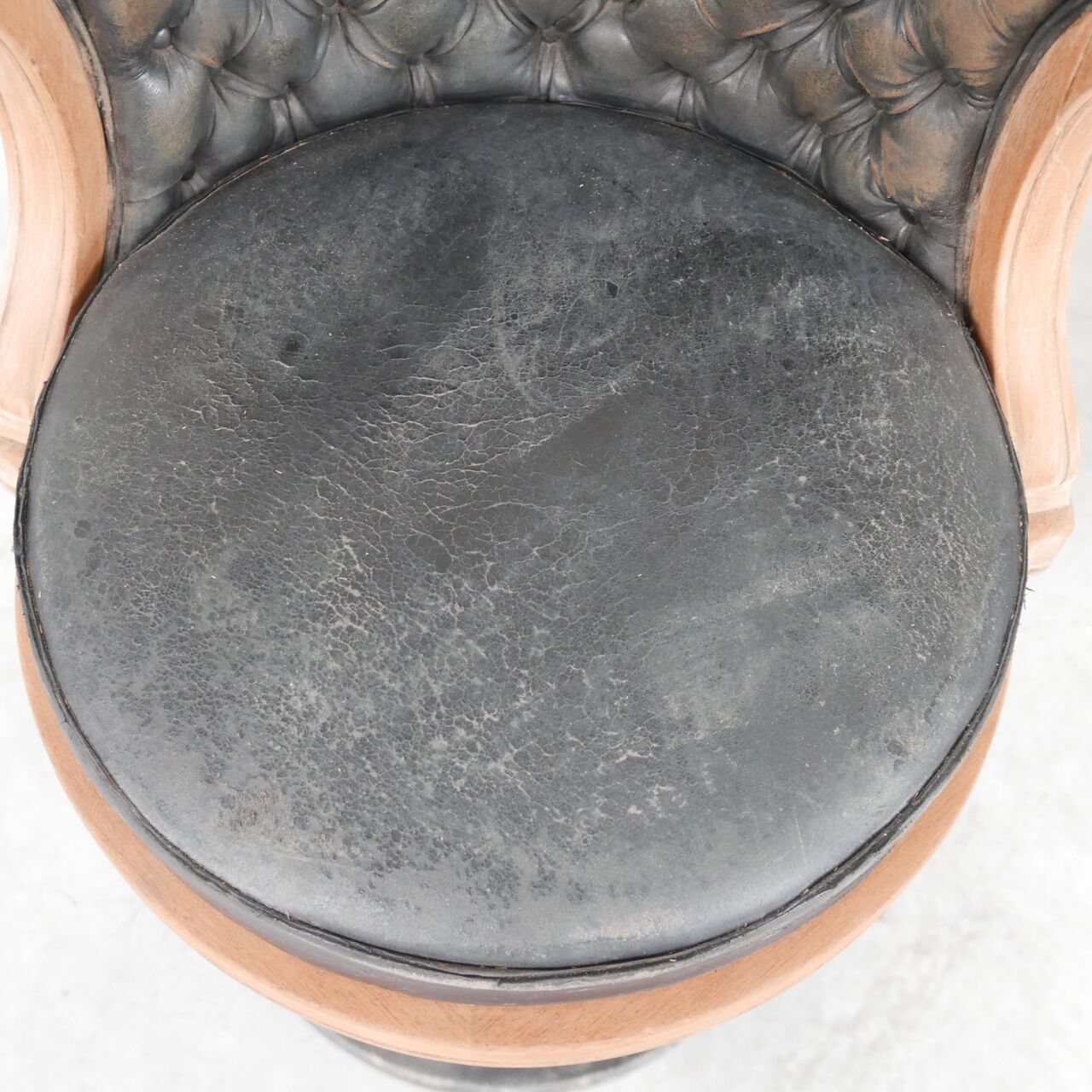 Paire de chaises de bureau pivotantes antiques 'Captain’s'