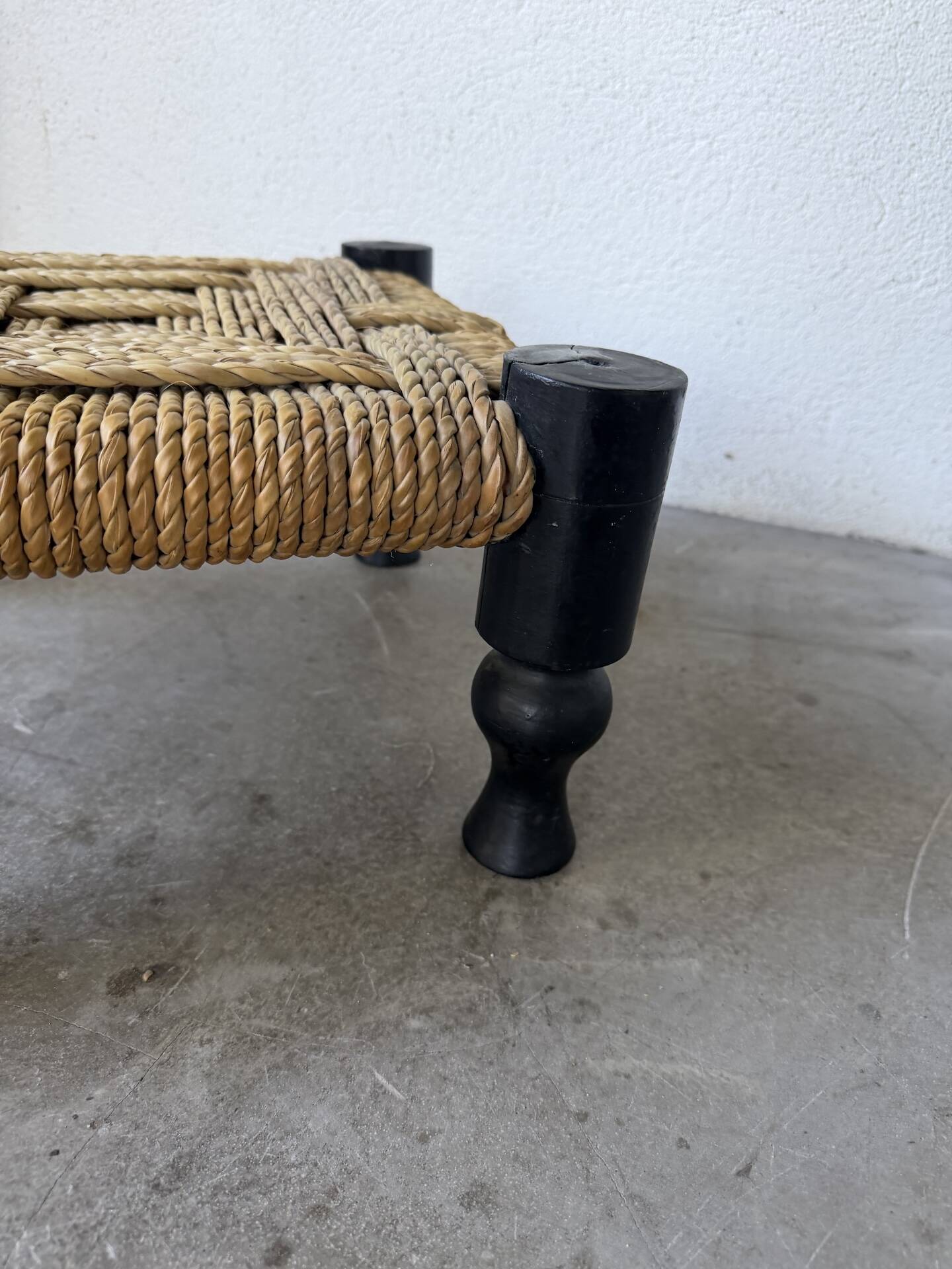 Small low stool or footrest DLC Audoux Minet