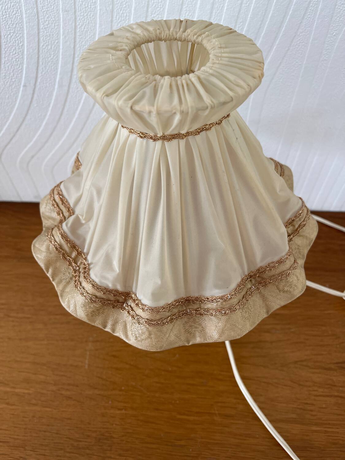 Lampe de chevet Vintage pied porcelaine vert et doré