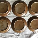 6 assiettes à fondue grès de Brenne France
