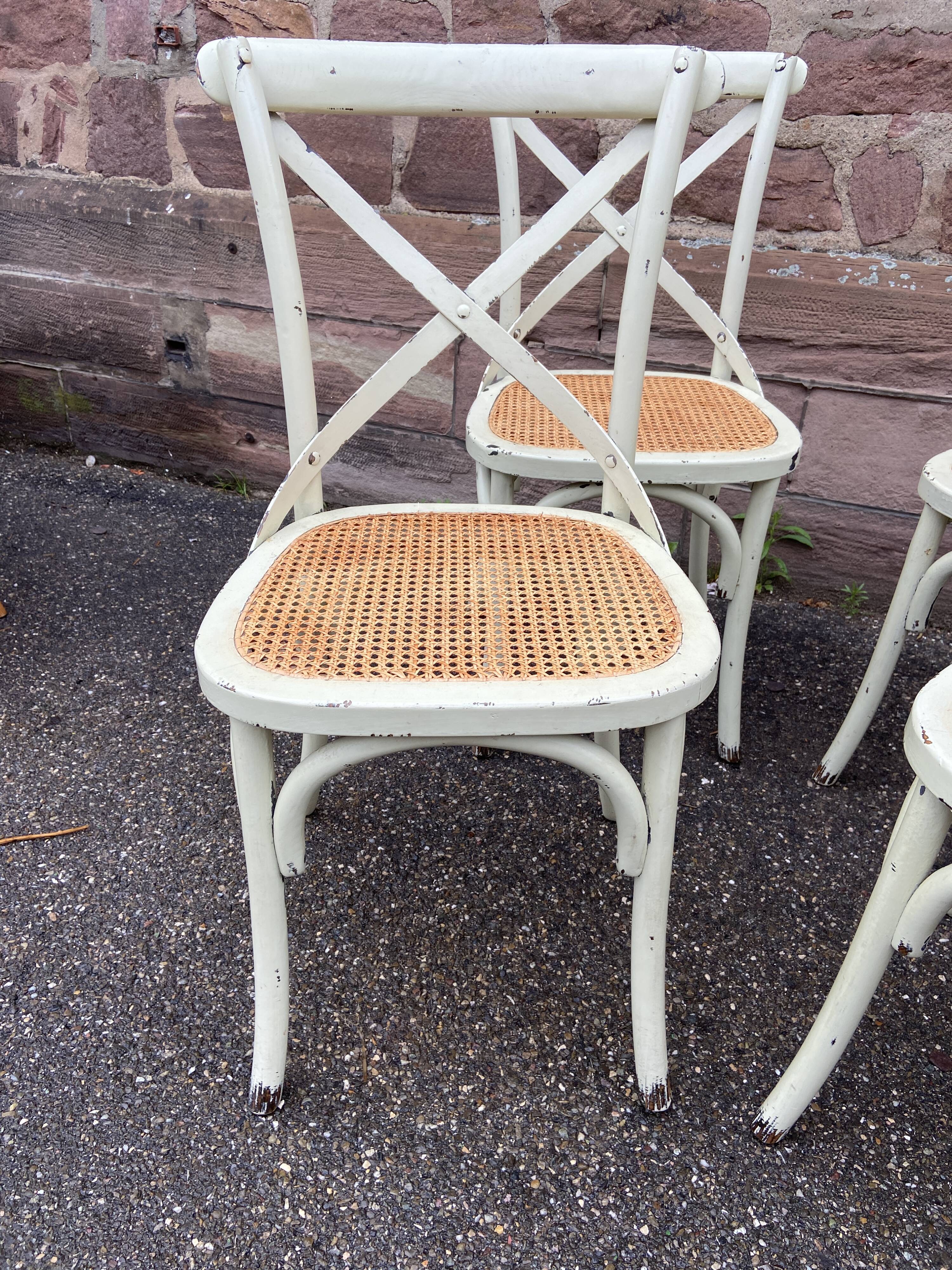 4 french chairs saint rémy restaurant bistro wood curved