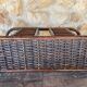 Vintage wall shelf in bamboo and rattan, circa 1960s.