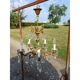 19th century bronze chandelier with tassels