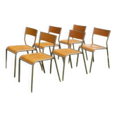 Set of 6 school chairs