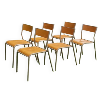 Set of 6 school chairs