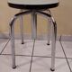 Tubular stool chrome adjustable seat in green formica