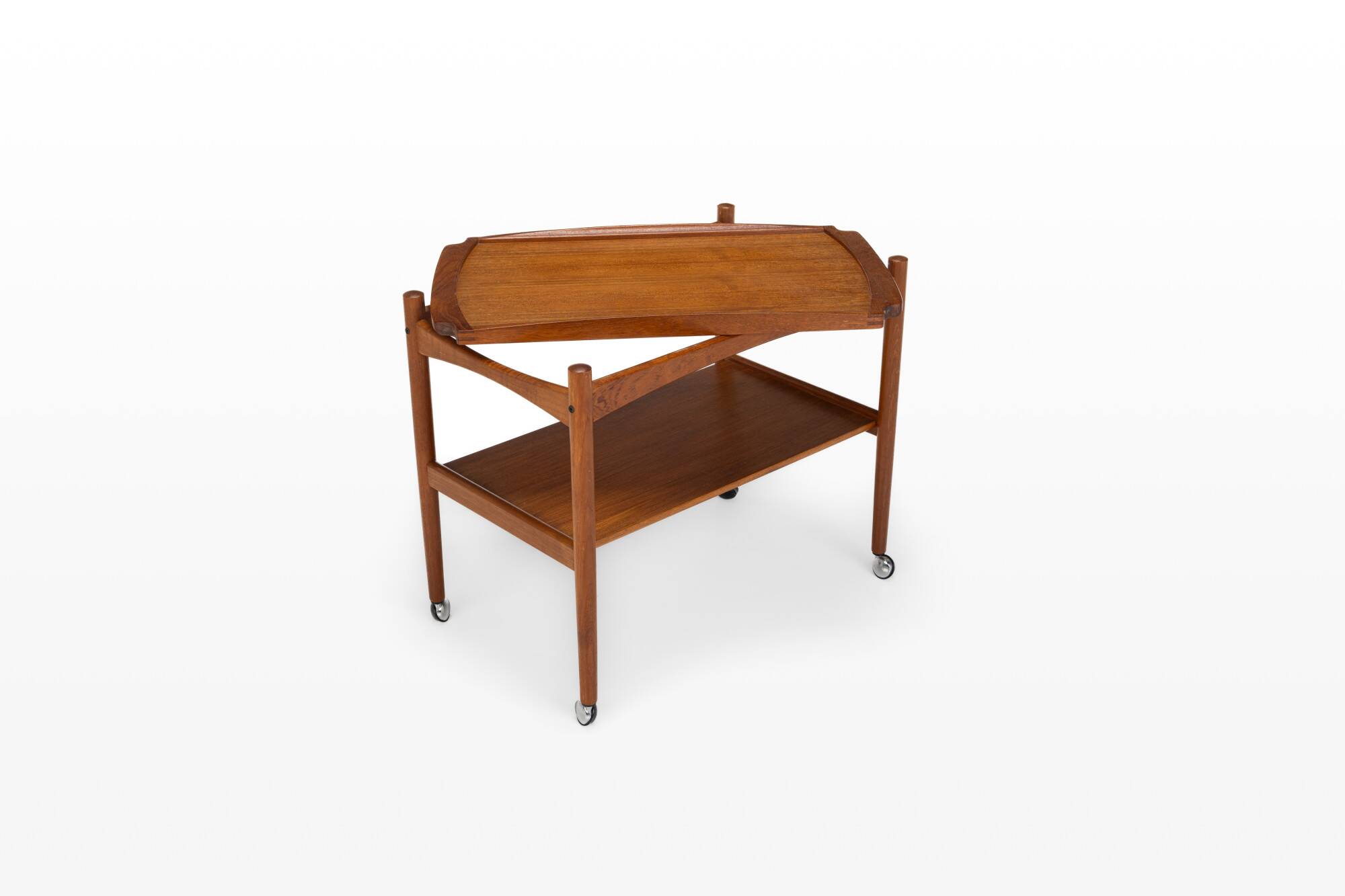 Danish Serving Trolley attributed to Poul Hundevad for Hundevad & Co, Denmark, 1960s