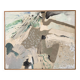 Vintage Abstract Oil on canvas by Carl Gustaf Skoglund Swedish, 1965