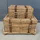 Vintage wicker trunks, set of 2 - 1970s