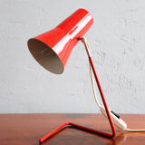 Vintage czechoslovakian red table lamp Drupol 21616, 1960s