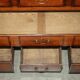 Georgian oak commode with a folding top, English, 18th century.