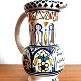 Deceptive pitcher in glazed earthenware
