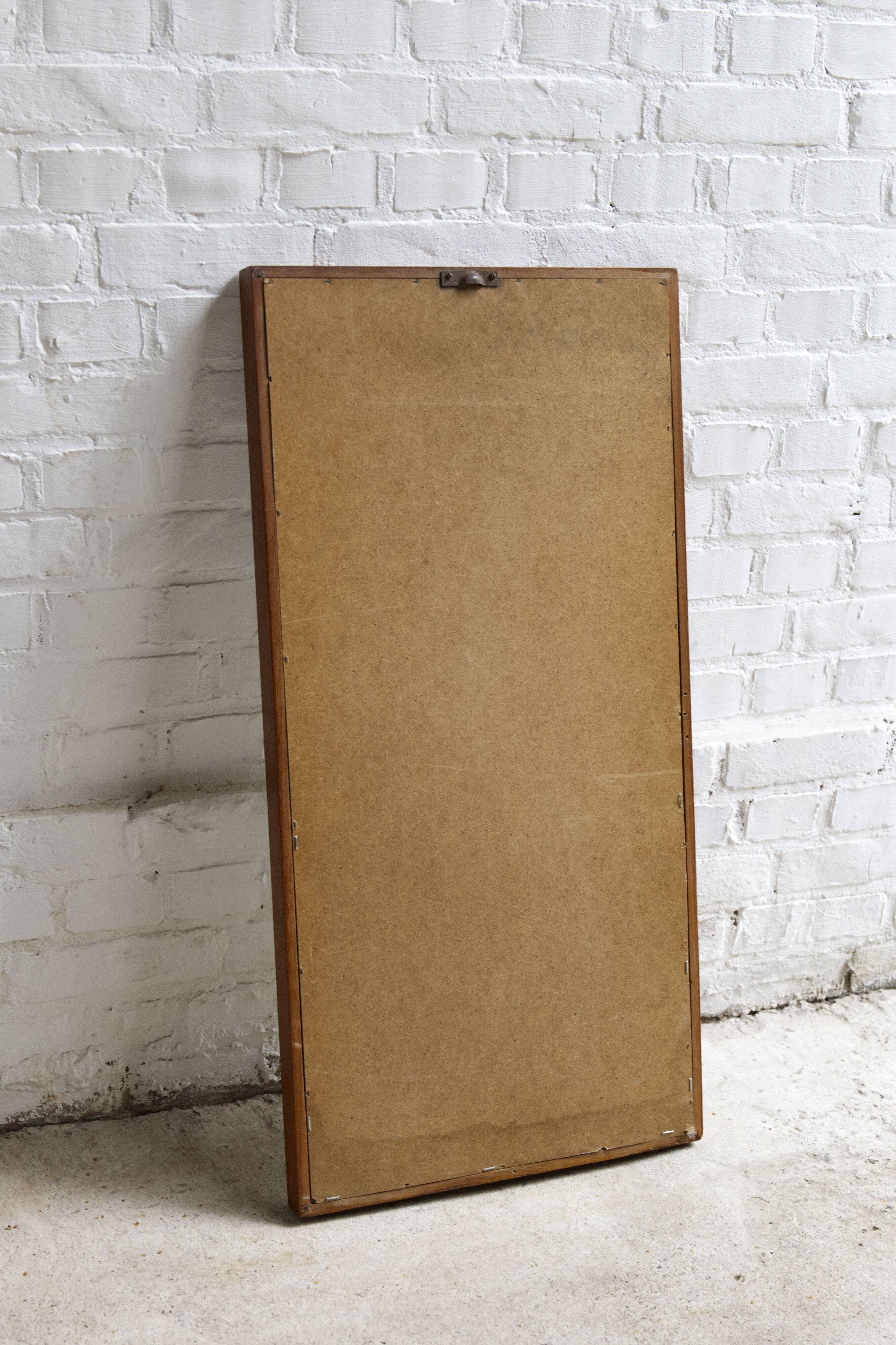 Miroir vintage danois en teck, années 1960