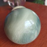 Poignée de porte ancienne verre jade et laiton