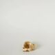 Alabaster catchall, heart shape, beige and brown, 1970.
