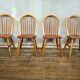 Série de 4 chaises en pin 1970