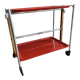 Service trolley rolling table Platex Textable red 70s Space Age