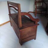 Banc  coffre  en bois  ancien