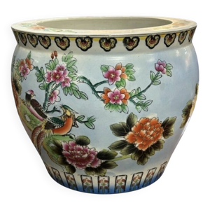 Bocal en porcelaine ancien - fleurs