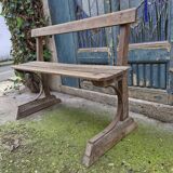Banc ancien en bois, France XIXème