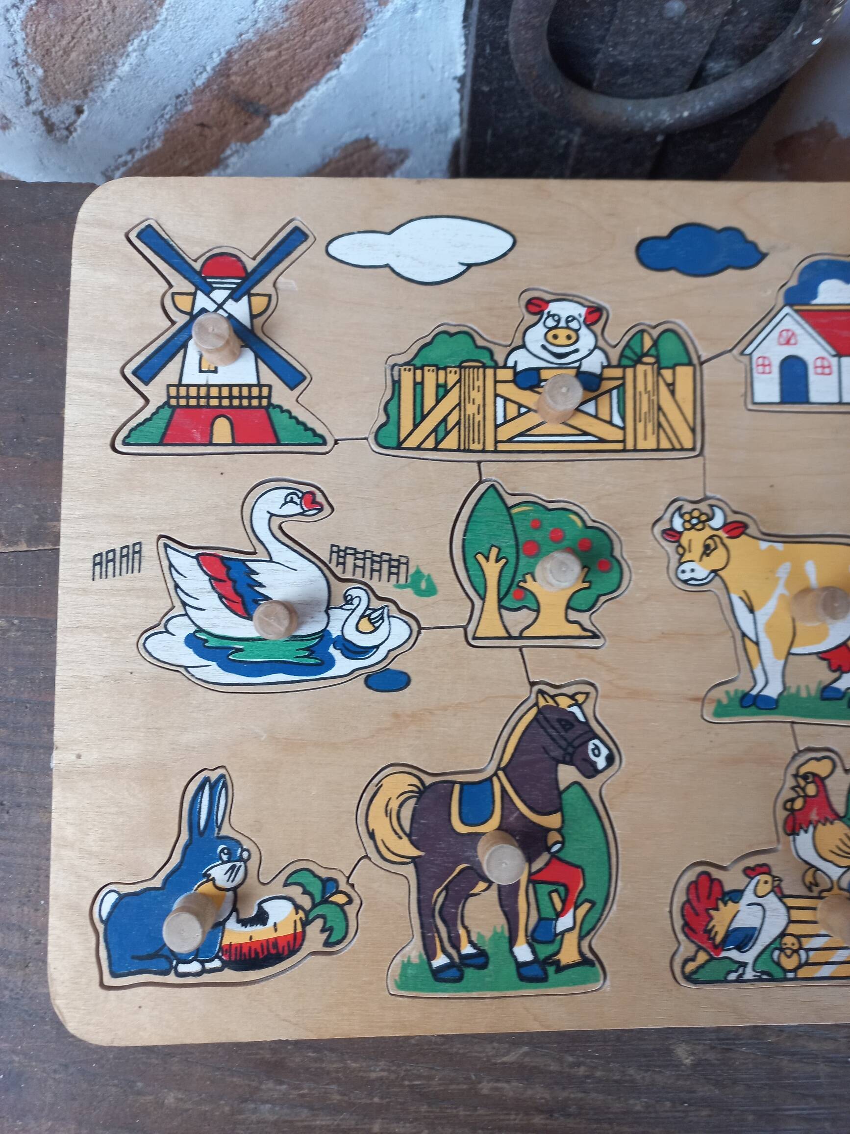 Vintage wooden puzzle