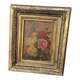 Antique Table XIX – Bouquet of Roses – Oil – Sculpted Gilded Frame