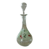 Carafe en verre emaille decor aux cerises