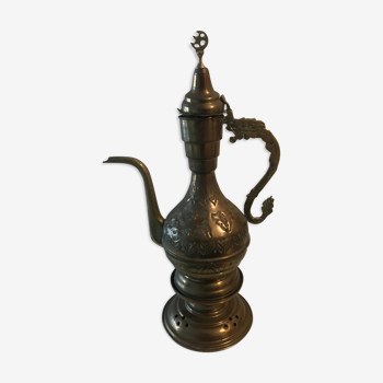 Oriental copper and brass teapot