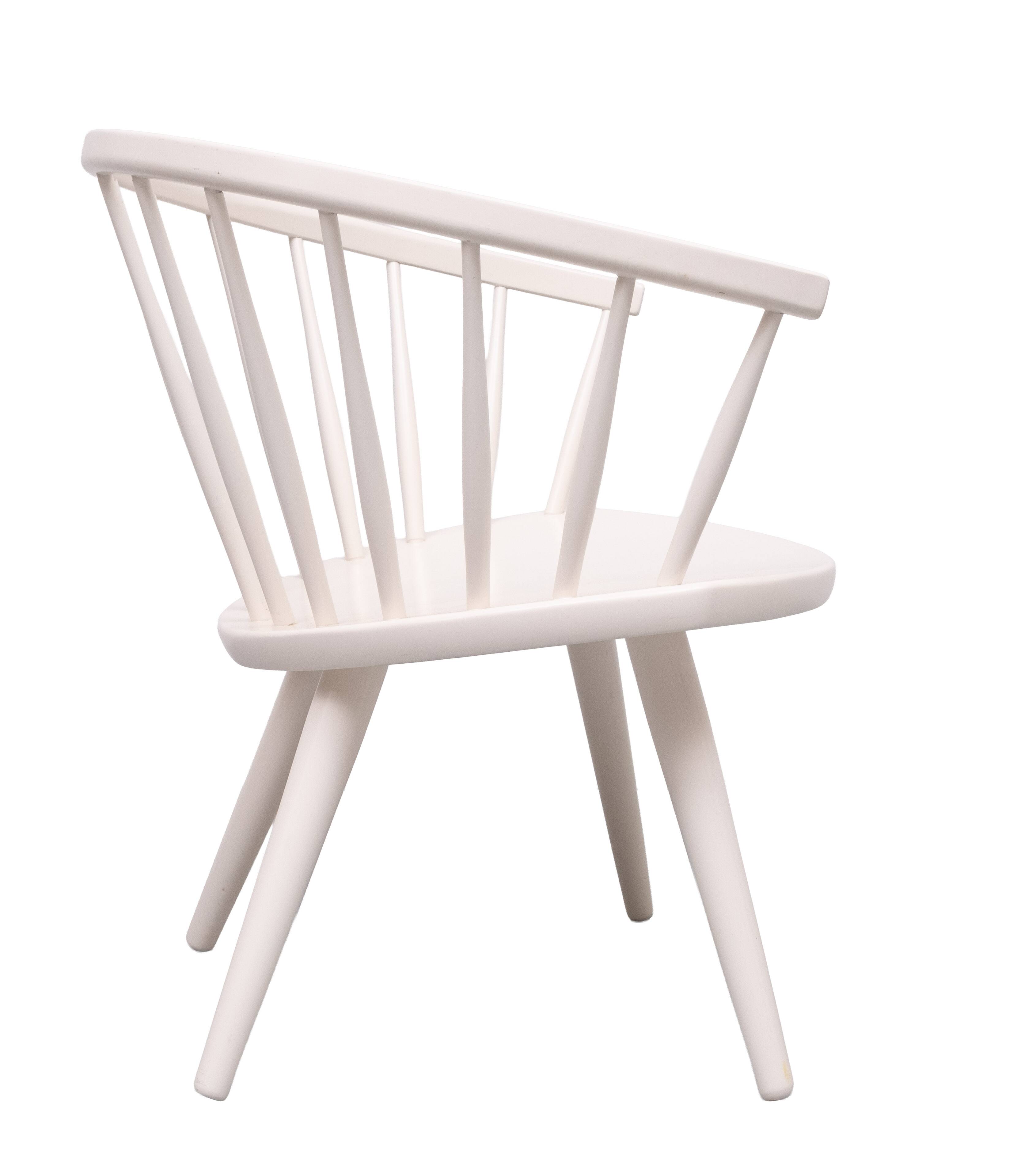 Yngve Ekström Arka White lounge chair Stolab Sweden 1955