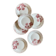 Lot de 6 assiettes plates vintage, modèle Gilbert de Moulin des Loups